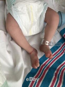 Reborn Baby BOY Leif Realborn Realistic Sleeping Newborn Therapy Doll