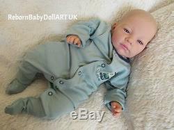 Reborn Baby BOY doll. Beautiful AWAKE Doll #RebornBabyDollART UK