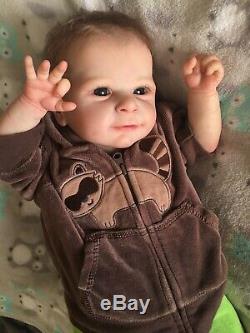 Reborn Baby Boy Doll Ethon By Cassie Brace Sold Out LMT Edition 20 Tall