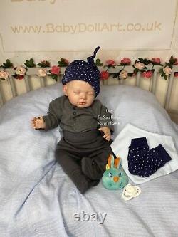 Reborn Baby Boy Doll Luke by UK Artist BabyDollArtUK (newborn, READY TO SEND)