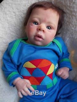 Reborn Baby Boy Doll Small Toddler 22 Dominic Rafael by Laura Tuzio Ross Resell