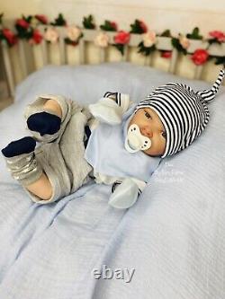 Reborn Baby Boy Doll Theo by UK Artist BabyDollArtUK (NEWBORN READY TO SEND)
