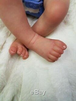 Reborn Baby Boy Peanut by Priscilla Lopes Ltd Edition Lifelike Newborn Doll COA