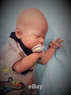 Reborn Baby Boy Toby by Cassie Brace Realistic Small Newborn Preemie Doll