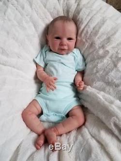 Reborn Baby Boy or Girl ETHON by Cassie Brace Painted Hair Lifelike Newborn Doll