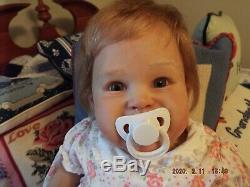 Reborn Baby Doll By Ping Lau, Happy Smiling Baby! Tori, 23 Glass Eyes