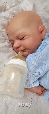 Reborn Baby Doll Sammy 18 With Bent Legs By Cassie Brace Artist Ruth Annette