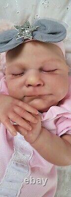 Reborn Baby Doll Sammy 18 With Bent Legs By Cassie Brace Artist Ruth Annette