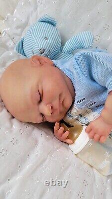 Reborn Baby Doll Sammy 18 With Bent Legs By Cassie Brace Artist Ruth Annette