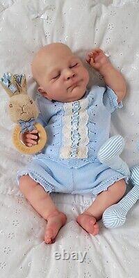 Reborn Baby Doll Sammy 18 With Bent Legs By Cassie Brace Artist Ruth Annette