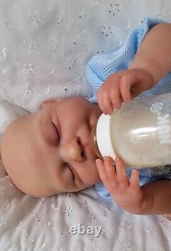 Reborn Baby Doll Sammy 18 With Bent Legs By Cassie Brace Artist Ruth Annette