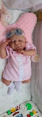 Reborn Baby Doll Sammy 18 With Bent Legs By Cassie Brace Artist Ruth Annette