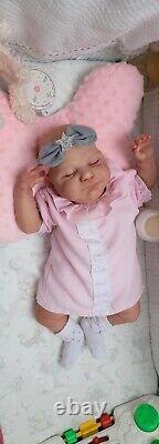 Reborn Baby Doll Sammy 18 With Bent Legs By Cassie Brace Artist Ruth Annette