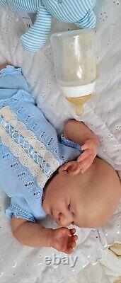 Reborn Baby Doll Sammy 18 With Bent Legs By Cassie Brace Artist Ruth Annette