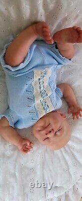 Reborn Baby Doll Sammy 18 With Bent Legs By Cassie Brace Artist Ruth Annette