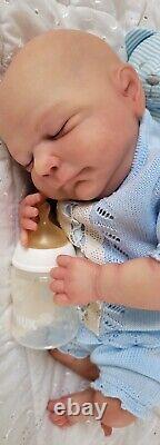 Reborn Baby Doll Sammy 18 With Bent Legs By Cassie Brace Artist Ruth Annette