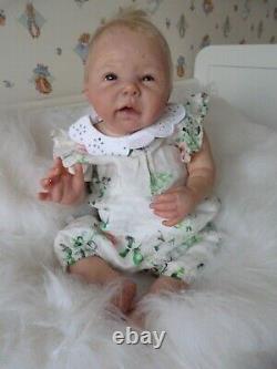 Reborn Baby Doll Sansa sculpt painted by Helen Jalland of Tinkerbell Nursery