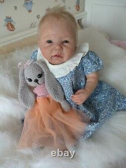 Reborn Baby Doll Sansa sculpt painted by Helen Jalland of Tinkerbell Nursery