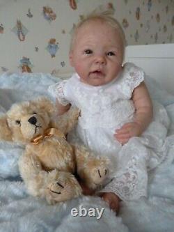 Reborn Baby Doll Sansa sculpt painted by Helen Jalland of Tinkerbell Nursery