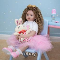 Reborn Baby Doll Silicone Toddler Cloth Body Princess Newborn Girl 24 in Toy