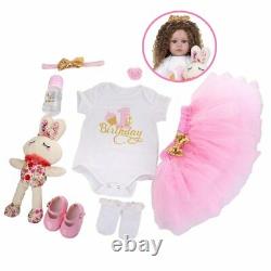 Reborn Baby Doll Silicone Toddler Cloth Body Princess Newborn Girl 24 in Toy