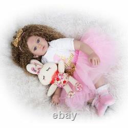 Reborn Baby Doll Silicone Toddler Cloth Body Princess Newborn Girl 24 in Toy