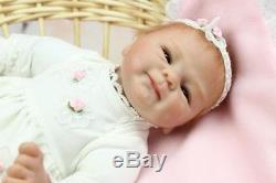 Reborn Baby Doll Soft Silicone vinyl 18 inch Cute Full Handmade Lifelike