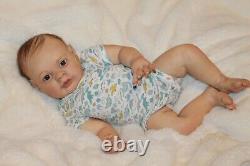 Reborn Baby Doll Sweet Lifelike 6 Month Old Baby Boy Eric With 3D Skin OOAK
