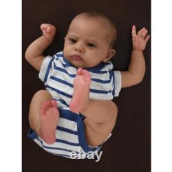 Reborn Baby Dolls Handmade Lifelike Painted Dark Brown Cameron Newborn 24 Gift