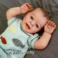 Reborn Baby Dolls Lifelike Newborn Vinyl Silicone Realistic Doll Smile Boy Gifts