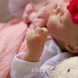 Reborn Baby Dolls Silicone Full Body Lifelike Baby Realastic 17 Inch Girl Soft