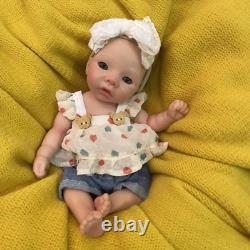 Reborn Baby Dolls, Silicone Girls Whole Body Soft Solid Silicone, 11Inch