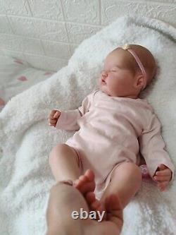 Reborn Baby Dolls Silicone Hand Painted Lifelike Sleeping Baby Finished Doll 20
