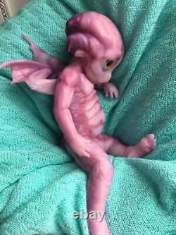 Reborn Baby Dragon Doll Fantasy Full Silicone Handmade Realistic Touch Feeling