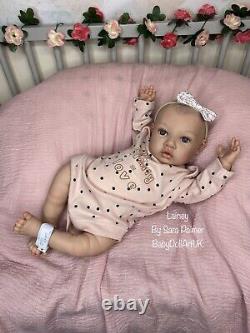 Reborn Baby Girl Doll Lainey by Sara Palmer/BabyDollARTUK (Newborn, Painted hair)