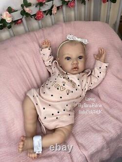 Reborn Baby Girl Doll Lainey by Sara Palmer/BabyDollARTUK (Newborn, Painted hair)