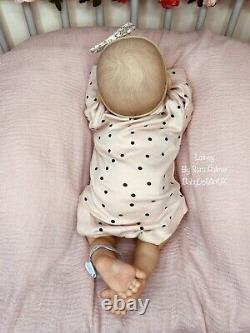 Reborn Baby Girl Doll Lainey by Sara Palmer/BabyDollARTUK (Newborn, Painted hair)