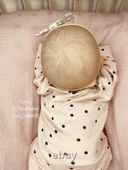 Reborn Baby Girl Doll Lainey by Sara Palmer/BabyDollARTUK (Newborn, Painted hair)