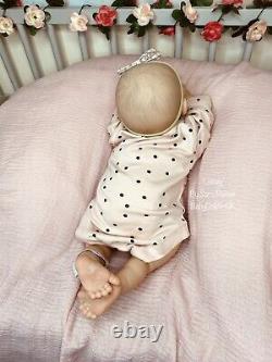 Reborn Baby Girl Doll Lainey by Sara Palmer/BabyDollARTUK (Newborn, Painted hair)