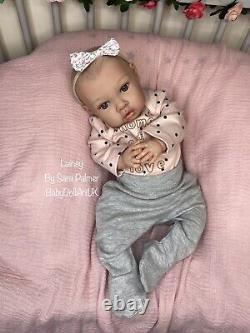 Reborn Baby Girl Doll Lainey by Sara Palmer/BabyDollARTUK (Newborn, Painted hair)