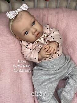 Reborn Baby Girl Doll Lainey by Sara Palmer/BabyDollARTUK (Newborn, Painted hair)