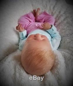 Reborn Baby Girl LE Ellie Sue by Bonnie Brown Realistic Doll Micro Rooted Hair