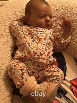Reborn Baby Girl from Tessa asleep Bountiful Babies. With COA