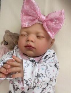 Reborn Baby Lifelike Doll Lotty Sleeping Outfit Magnetic Dummy Newborn Nines