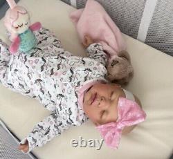 Reborn Baby Lifelike Doll Lotty Sleeping Outfit Magnetic Dummy Newborn Nines
