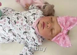 Reborn Baby Lifelike Doll Lotty Sleeping Outfit Magnetic Dummy Newborn Nines