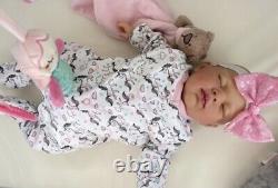 Reborn Baby Lifelike Doll Lotty Sleeping Outfit Magnetic Dummy Newborn Nines