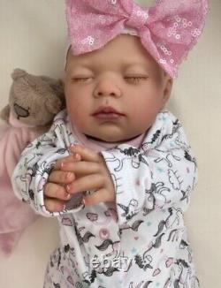 Reborn Baby Lifelike Doll Lotty Sleeping Outfit Magnetic Dummy Newborn Nines