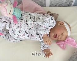 Reborn Baby Lifelike Doll Lotty Sleeping Outfit Magnetic Dummy Newborn Nines