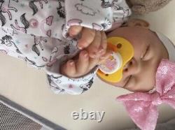 Reborn Baby Lifelike Doll Lotty Sleeping Outfit Magnetic Dummy Newborn Nines